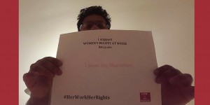 Twitter user rubbish 3000 supports Women's Rights at Work because he seeks his liberation. #HerWorkHerRights